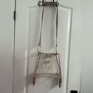 Transparent Beige Crossbody Bag